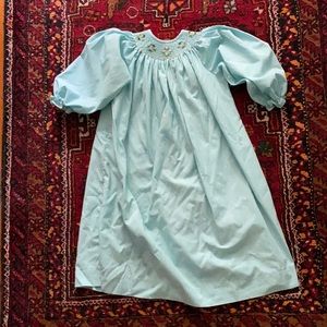 Be Mine Smocked Green Nano Gingham Bishop